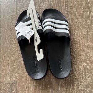 Adidas Adilette shower Black and White Slide Sandals